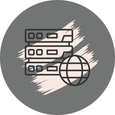 Modern sunucu simgesinin vektör illüstrasyonu