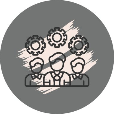 Vites ve takım çalışması konsepti olan üç kişi.