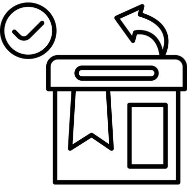 Dönüş sembolü ve işaretli kutucuk