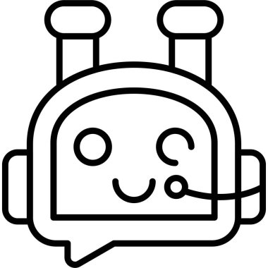 Bot web simgesinin vektör illüstrasyonu
