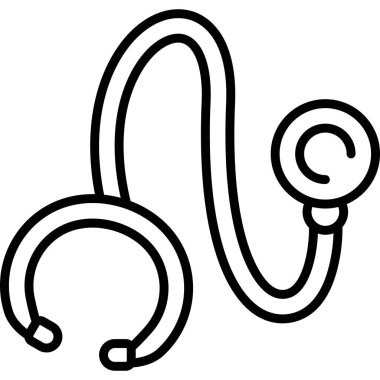 stetoskop web simgesi vektör çizimi