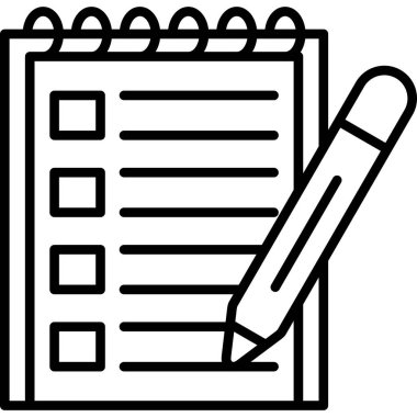 Yanında kontrol listesi ve kalem olan bir defter.