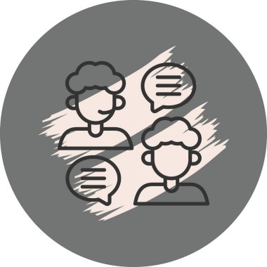 Konuşma web simgesi vektör illüstrasyonu