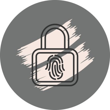 Akıllı Kilit web simgesi vektör çizimi