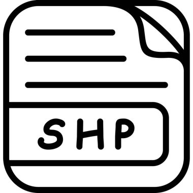 SHP web simgesi vektör illüstrasyonu