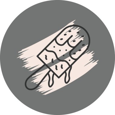 Popsicle ağ simgesi, vektör illüstrasyonu