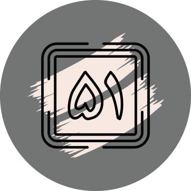 Elli bir web simgesi vektör illüstrasyonu