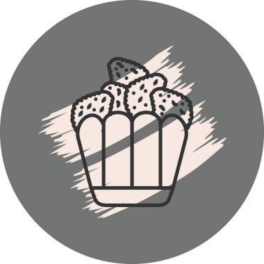 Çizgili kapta patlamış mısır ve doku.