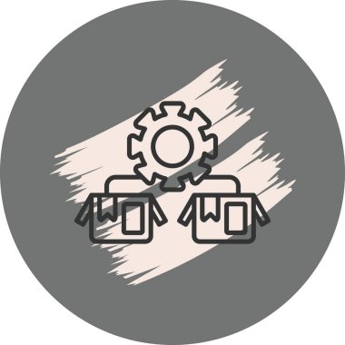 Ürün yönetimi web simgesi, vektör illüstrasyonu            