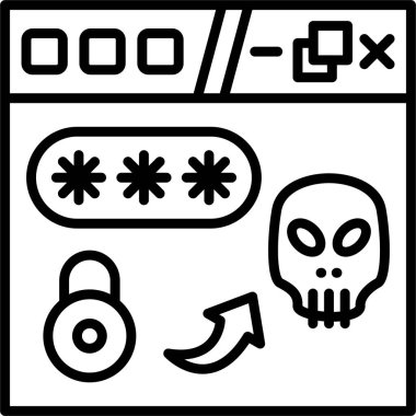 Web Sitesi Satır Simgesi, Basit Görüntü Beyaz Arkaplanda İzole Edildi