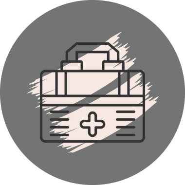 Gri arkaplanda basit tıbbi malzeme simgesi