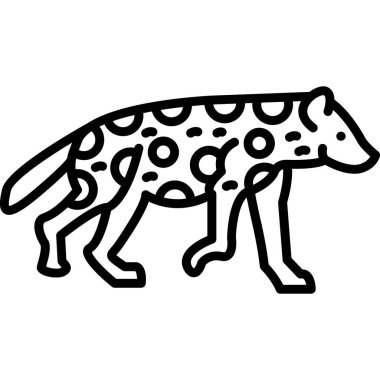 Benekli Sırtlan simgesi vektör çizimi tasarımı