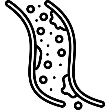 Eğri şekilli soyut çizgi sanatı