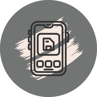 ui Kaydetme Simgesi ile mobil ekran