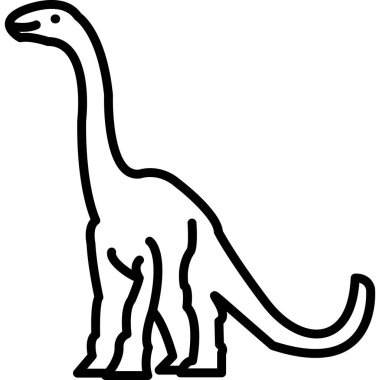 Diplodocus web simgesi vektör illüstrasyonu