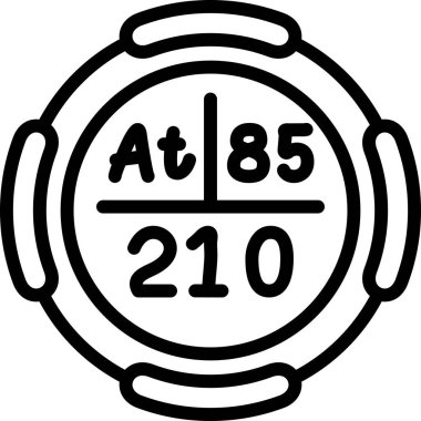 Sayılar ve semboller içeren dairesel tasarım