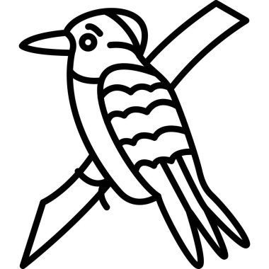 Beyaz boğazlı Kingfisher simgesi vektör illüstrasyon tasarımı