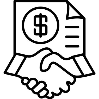 Dolar işareti belgesi ile el sıkışma anlaşması