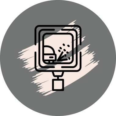 Sprey şişe simgesinin basit grafiği