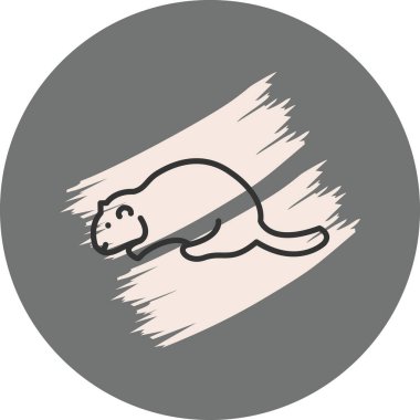 Kunduz simgesi vektör çizimi tasarımı