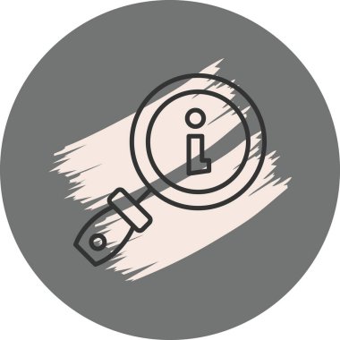 Bilgi Arama Web simgesi vektör illüstrasyonu