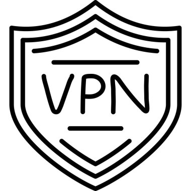 VPN web simgesi vektör illüstrasyonu        