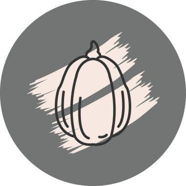 Kabak simgesinin basit çizimi