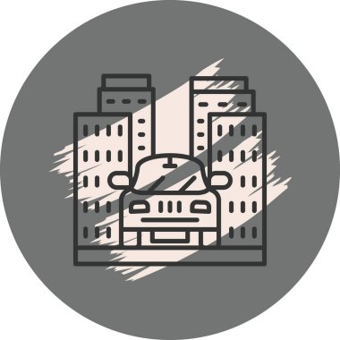 Şehir Arabası Basit düz çizim