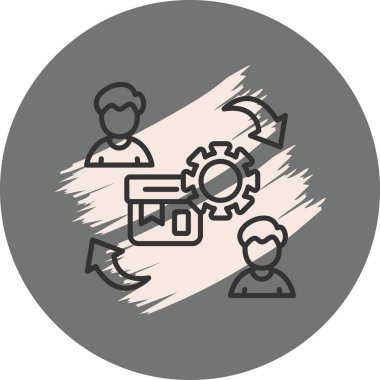 İki insan fikir alışverişinde bulunuyor.