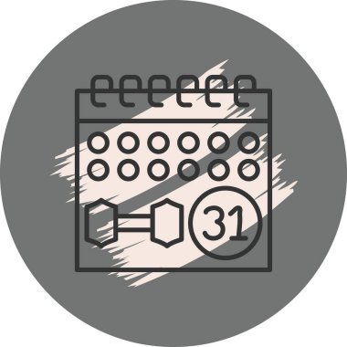 Takvim basit web simgesi, vektör        