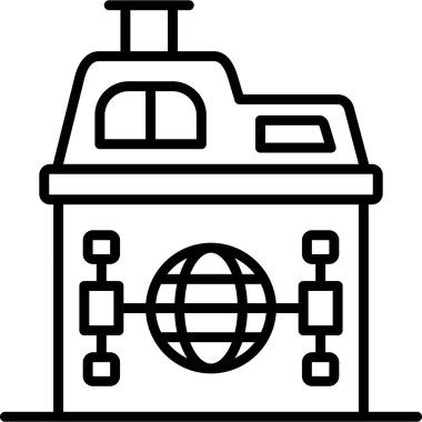 Nakliye konteynırının basit taslak çizimi