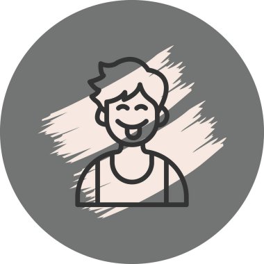 erkek avatar simgesi, vektör illüstrasyonu basit tasarım