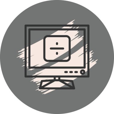 Matematiksel denklem grafiğini gösteren bilgisayar monitörü