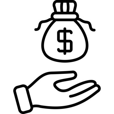 Para Geri Garanti Ağ ikonu vektör çizimi