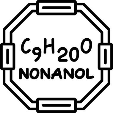 Anal olmayan molekülün kimyasal yapısı, basit web simgesi