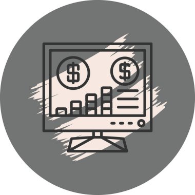 Finansal veri ve grafikleri gösteren bilgisayar ekranı