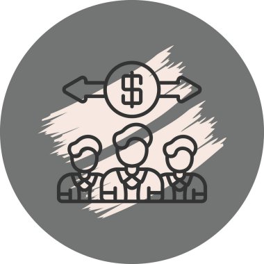 Üç adam mali işlemleri ve parayı tartışıyor.