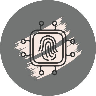 Biyometrik web simgesi vektör çizimi
