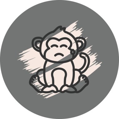 Üzgün çizgi film maymunu, oyun uygulamaları için uygun, web sayfaları.