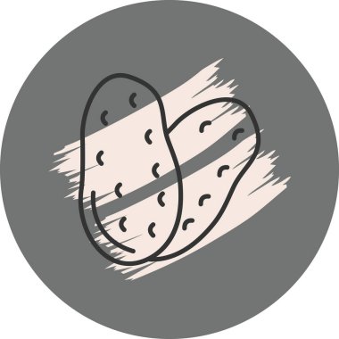 Patates web simgesinin vektör illüstrasyonu