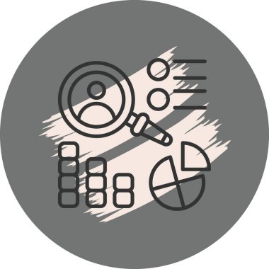 Büyüteç simgeli grafikler ve grafikler