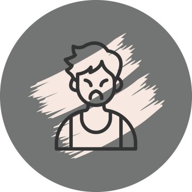 erkek avatar simgesi, vektör illüstrasyonu basit tasarım