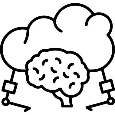 Makine Öğrenme Web simgesi vektör çizimi