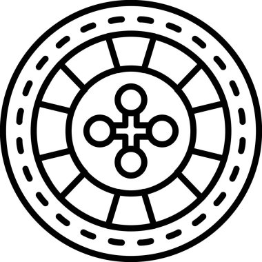 Sayılı bölümleri olan dairesel rulet çarkı