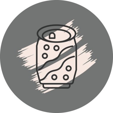 Kabarcıklı ve kapaklı basit soda kutusu.