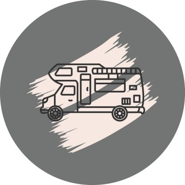 Van simgesi, vektör illüstrasyonu basit tasarım