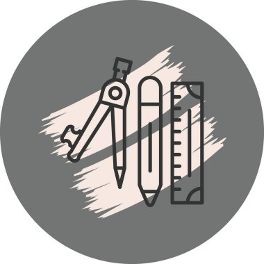 Geometri Araçları Simgesi, Basit İllüstrasyon