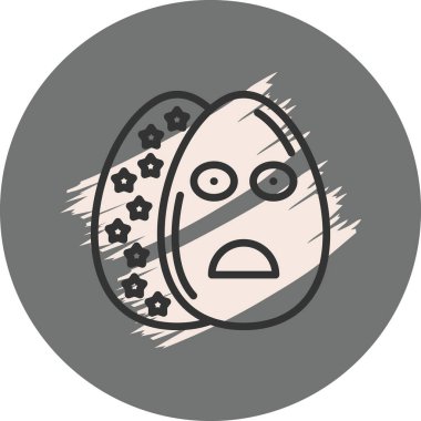 Paskalya Üzüntülü Yumurta Simgesi Tasarımı