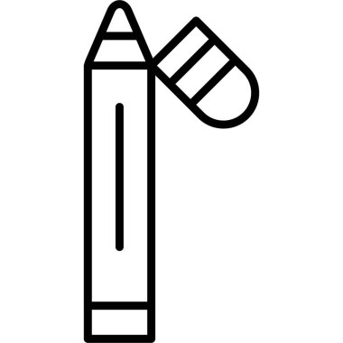 Bir kalemin tek satır biçiminde simgesi. Basit grafik gösterimi.