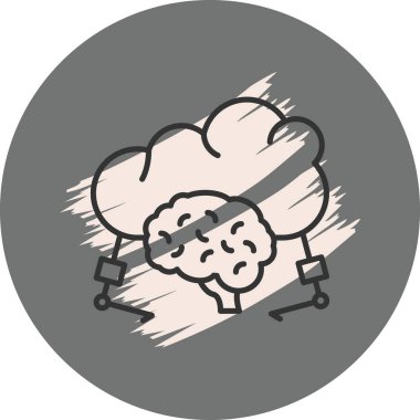 Makine Öğrenme Web simgesi vektör çizimi